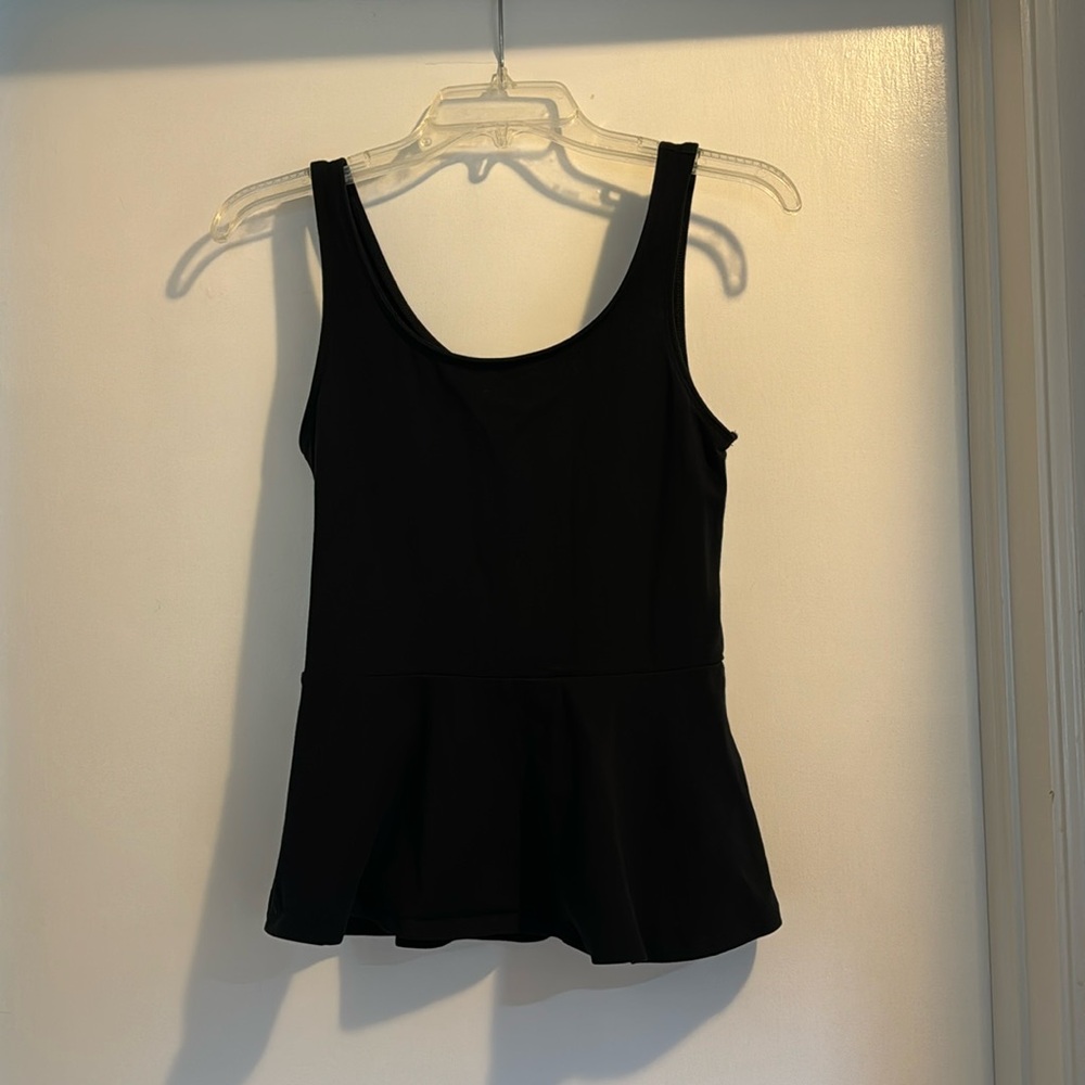 Express Peplum Tank Top with Zipper Back Detail
